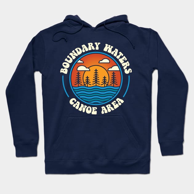 Boundary Waters Canoe Area BWCA Minnestoa Hoodie by Huhnerdieb Apparel